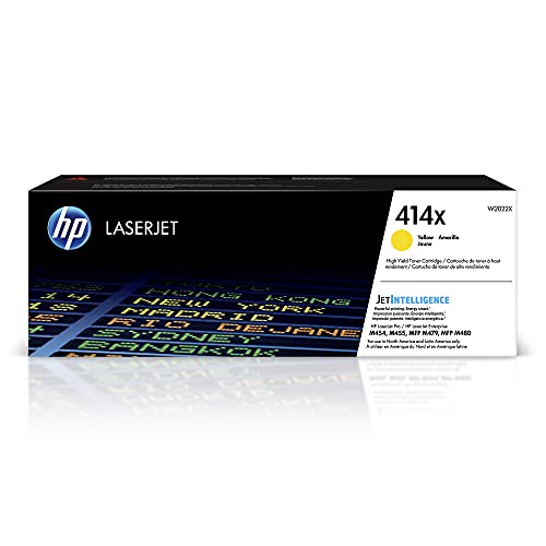 HP 414X | W2022X |碳粉盒 |黄色|适用于 Color LaserJet Pro M454 系...