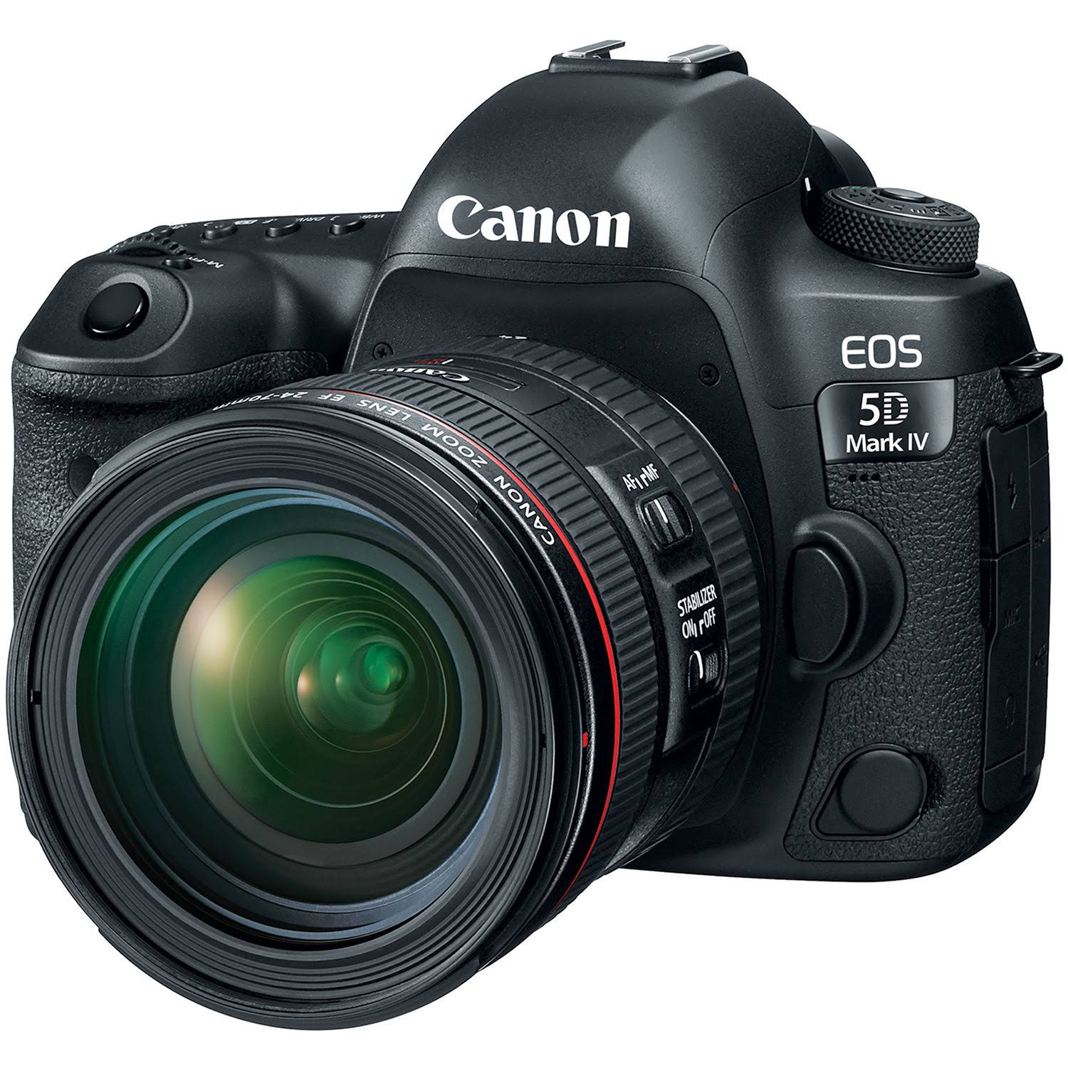 Canon 具有EF 24-70mm f / 4L IS USM镜头套件的EOS 5D Mark IV全画幅数码单反相机