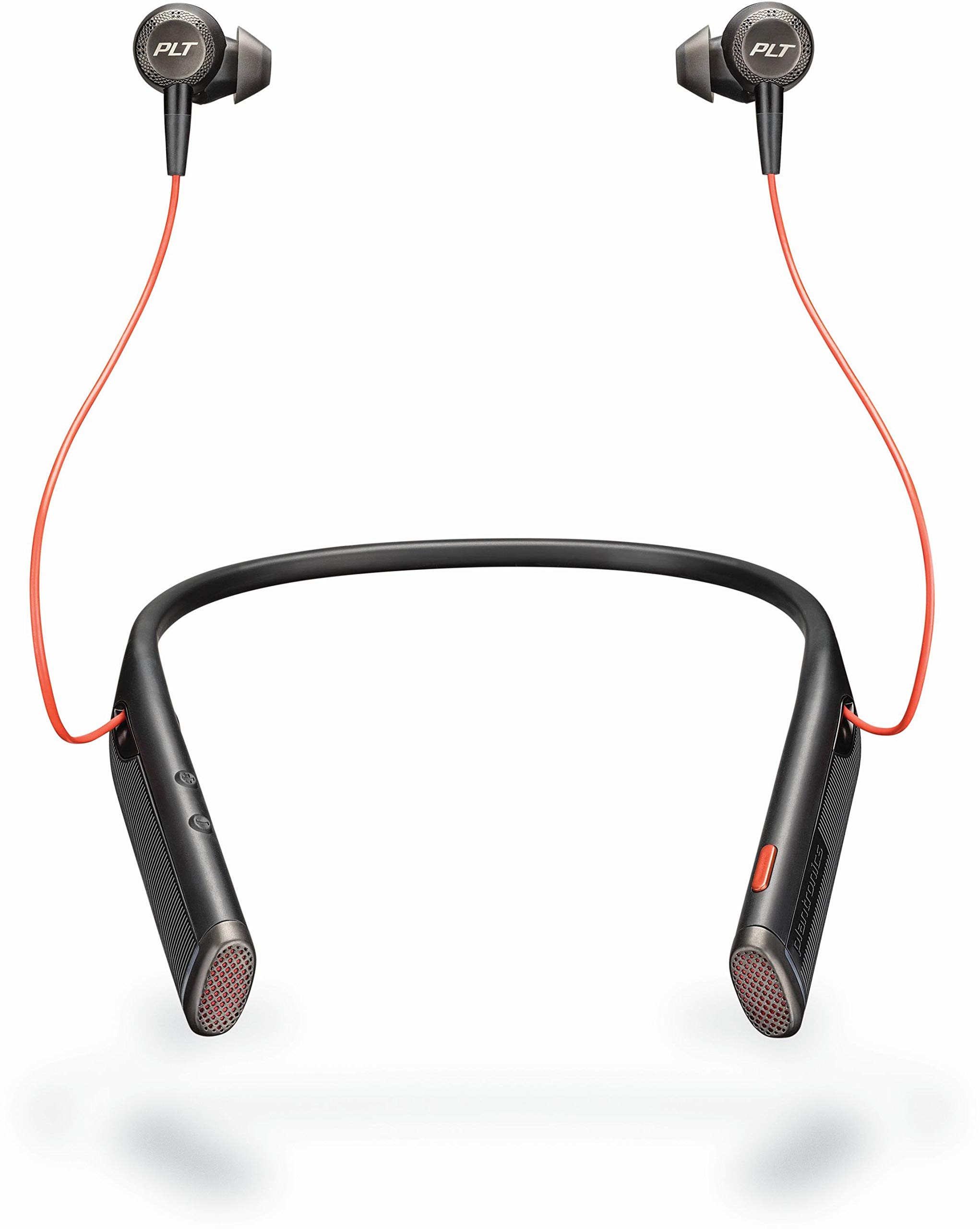 Plantronics Voyager 6200 UC USB-C 商务蓝牙颈带式耳机带耳塞，黑色