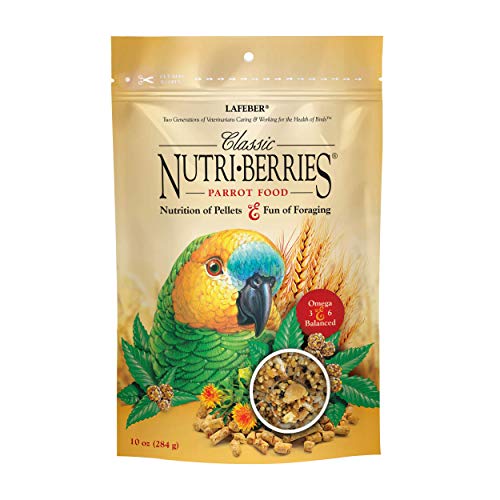 LAFEBER'S 经典营养浆果宠物鸟粮，采用非转基因和人类级成分制成，适合鹦鹉...