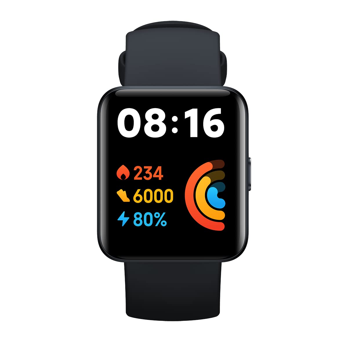 Xiaomi Redmi Watch 2 Lite，100 多种健身模式，1.55 英寸彩色触摸屏，5 ATM 防水，SPO 测量，24 小时心率追踪，多系统独立 GPS，黑色