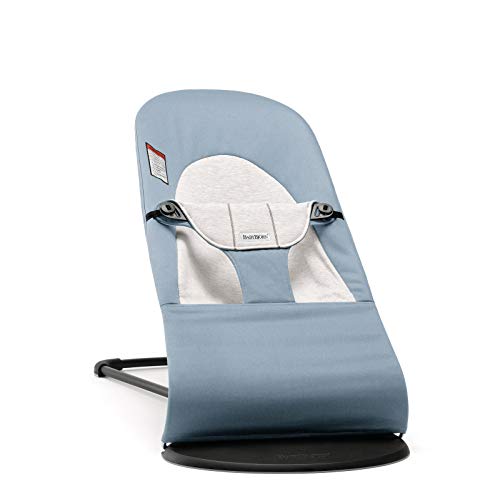 BABYBJORN BABYBJRN 摇椅平衡柔软，棉/平纹针织，蓝色/灰色...