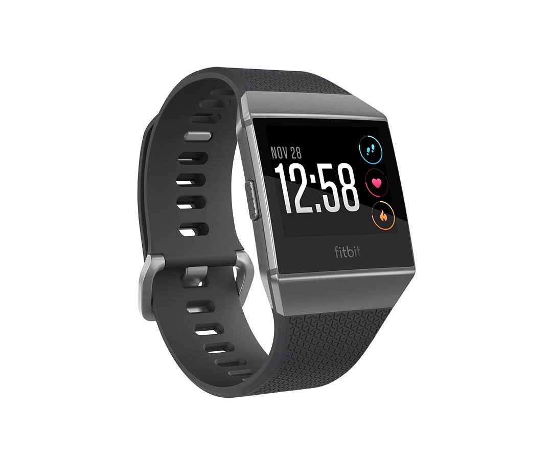 Fitbit 离子智能手表，木炭色/烟灰色，一种尺寸（包括S和L表带）
