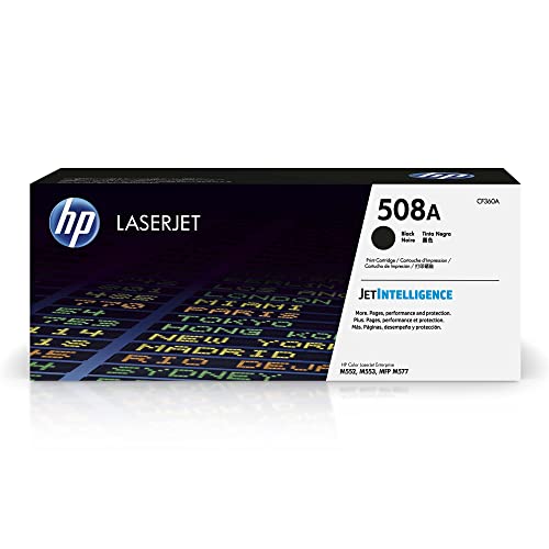 HP 508A (CF360A) 黑色原装墨粉盒 适用于 Color LaserJet Enterprise ...