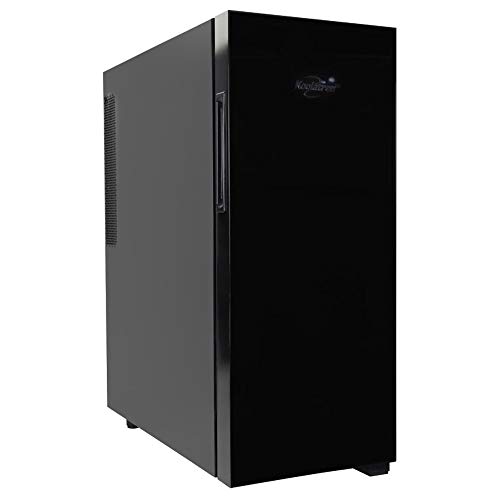 Koolatron WC12DZ 双区热电冷却器 12 瓶容量，带数字温度控制 - 酒窖，具有安静的冷却能力和 4 个可拆卸架子，黑色/银色