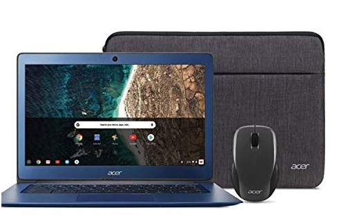 Acer Chromebook 14，英特尔Celeron N3160、14英寸全高清显示屏，4GB LPDDR3、32GB eMMC，802.11ac WiFi，保护套，无线鼠标，CB3-431-C539