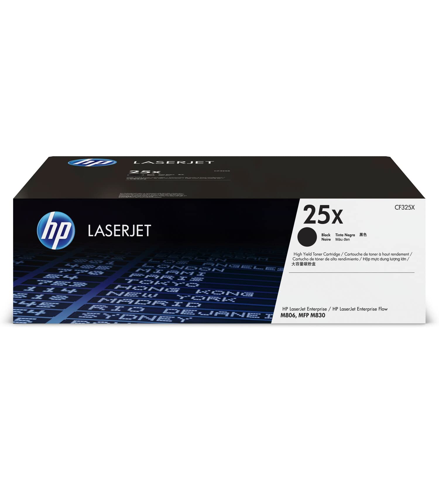 HP 原装 25X 黑色高印量碳粉盒 |适用于 LaserJet Enterprise Flow M830 系列、LaserJet Enterprise M806 系列 | CF325X
