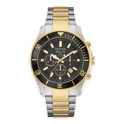 Bulova 98B249海洋之星二音不锈钢计时码表模拟手表
