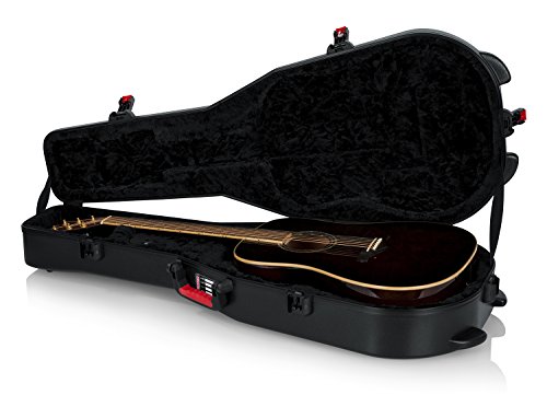 Gator 用于原声 Dreadnought 吉他的模制航空箱，带有 TSA 批准的锁闩； (GTSA-GTR...