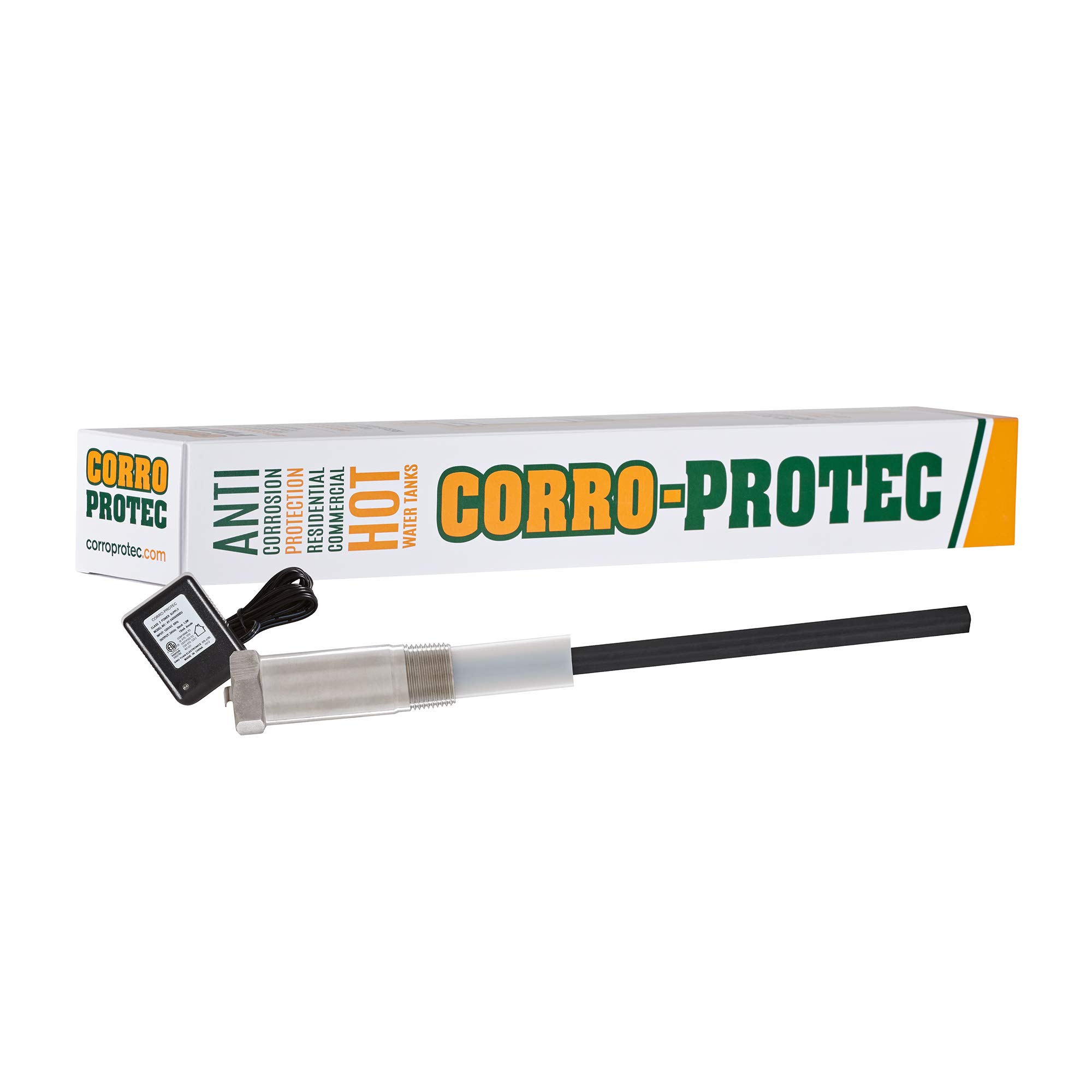 Corro-Protec CP-R 热水器供电钛阳极棒（适用于带有集成阳极棒的热水器）- 消除气味（硫磺/臭鸡蛋味）、腐蚀并减少水垢