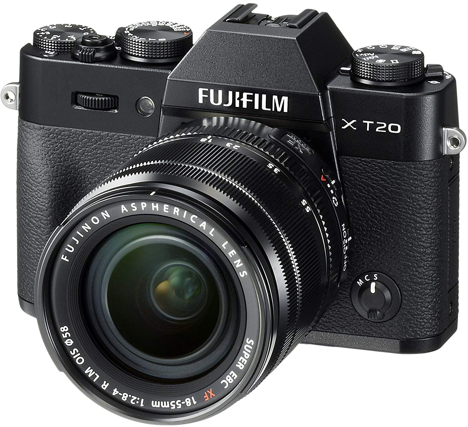 Fujifilm 富士X-T20无反光镜数码相机带XF18-55mmF2.8-4.0 R LM OIS镜头-黑色