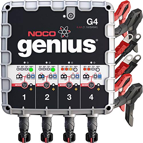 NOCO Genius G4 6V/12V 4.4 Amp 4 组电池充电器和维护器