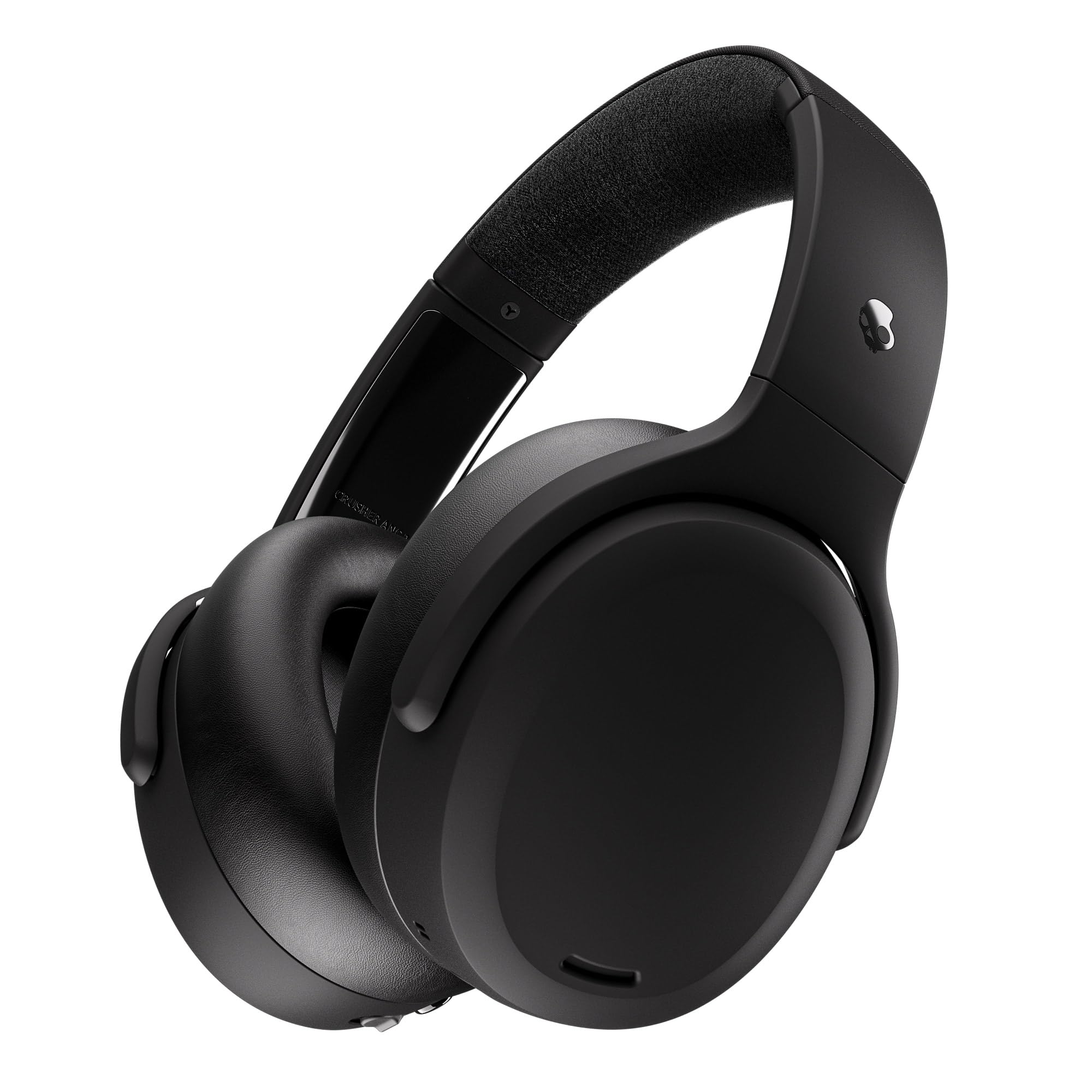 Skullcandy Crusher ANC 2 耳罩式降噪无线耳机，带感官低音，50 小时电池，Skull-iQ，支持 Alexa，麦克风，适用于蓝牙设备 - 黑色