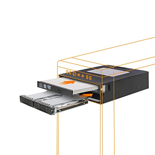 Icy Dock 全金属 2 托架 2.5' SAS/SATA HDD 和 SSD 背板笼，带超薄 ODD 托盘，适用于外部 5.25' 托架 | ToughArmor MB994IPO-3SB