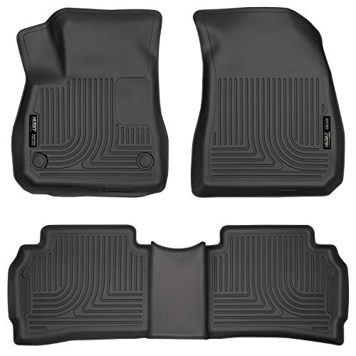 Husky Liners 耐风雨系列|前排和第二排座椅地板衬垫 - 黑色 | 99191 | 99191适合 ...