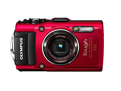 Olympus TG-4 16 MP防水数码相机，带3英寸LCD（红色）