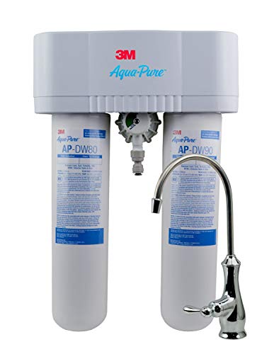 3M Aqua-Pure Aqua-Pure 水槽下水过滤系统 AP-DWS1000，专用水龙头，减少颗粒物、...