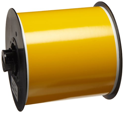 Brady 高粘性乙烯基标签胶带 (B30C-4000-595-YL) - 黄色乙烯基薄膜 - 与 BMP30、BBP31、BBP35 和 BBP37 标签打印机兼容 - 100 英尺长，4 英尺宽