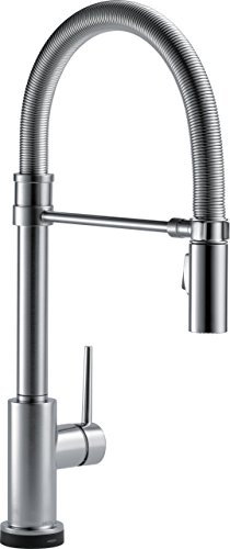 Delta Faucet Trinsic Pro单把手弹簧出水嘴触摸式厨房水槽龙头，带下拉式喷雾器，Touch...