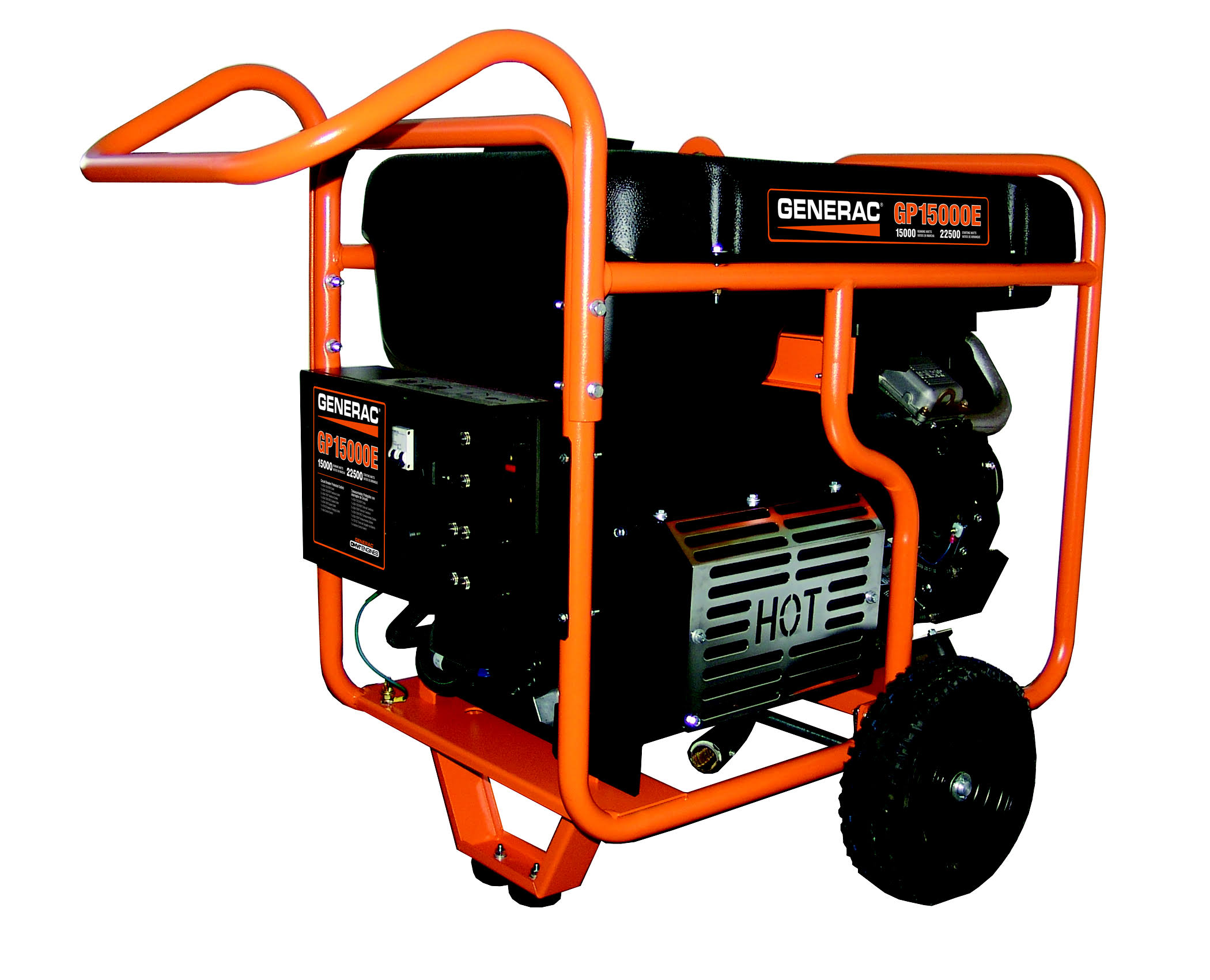 Generac 5734 GP15000E 15000 运行瓦/22500 启动瓦电启动燃气动力便携式发电机