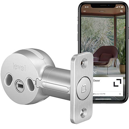 Level Home Inc. 水平螺栓智能锁，蓝牙门锁，可与您现有的锁配合使用，无钥匙进入，智能手机访问，可...