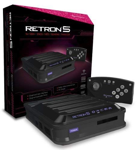 Hyperkin RetroN 5：适用于Game Boy Advance / Game Boy Color / Game Boy / Super NES / NES / Super Famicom / Famicom / Genesis / Mega Drive / Sega Master System（黑色）的高清游戏机