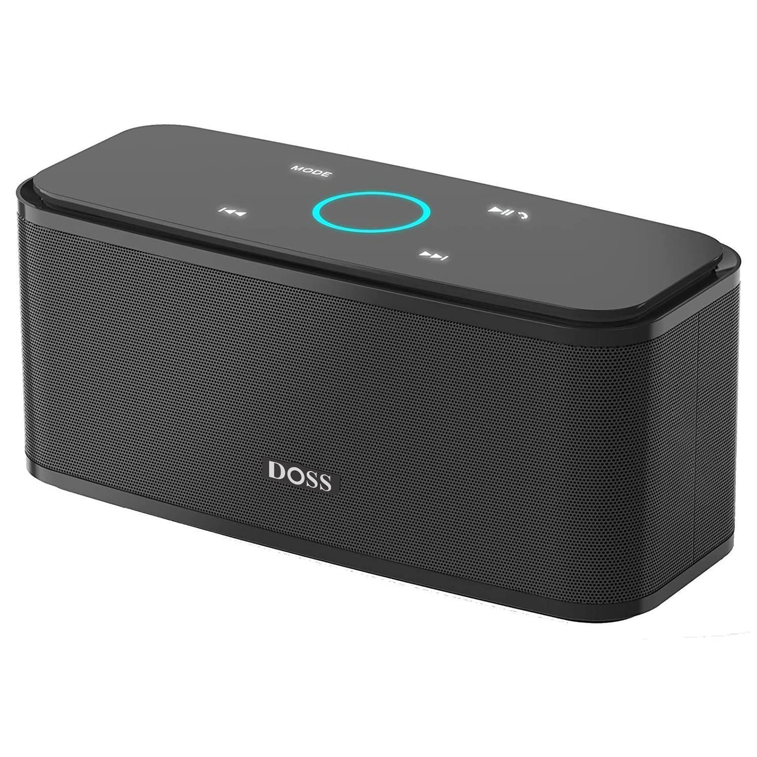 DOSS 蓝牙扬声器，SoundBox Touch 便携式无线扬声器，具有 12W 高清音效和低音，IPX5 ...