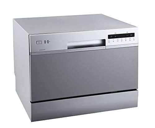 EdgeStar DWP62SV 6 位设置能源之星评级便携式台面洗碗机 - 银色