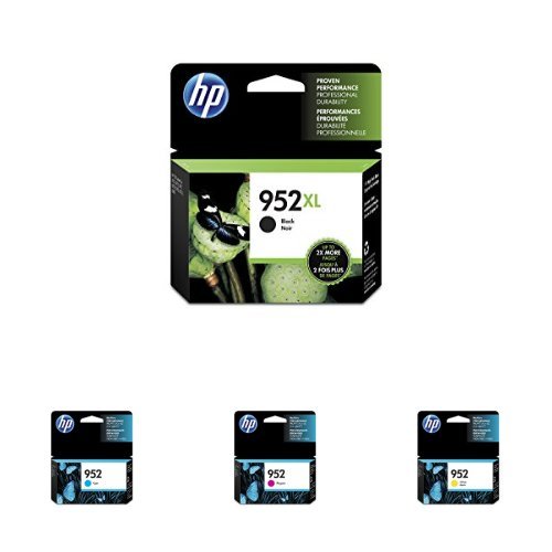 HP 952 / 952Xl (N9k28an) 墨盒（青色、品红色、黄色、黑色）4 件装零售包装
