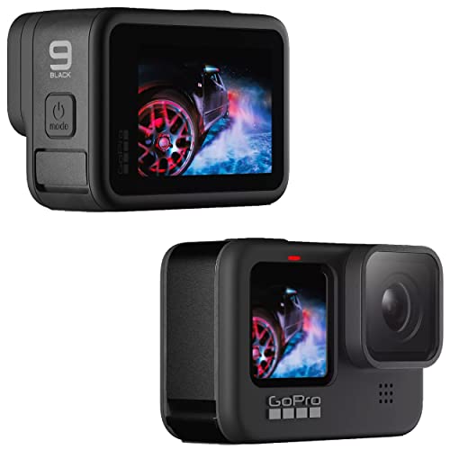 GoPro HERO9 Black - 电子商务包装 - 防水运动相机，带前置 LCD 和触摸后屏，5K 超高清视频，20MP 照片，1080p 直播，网络摄像头，稳定