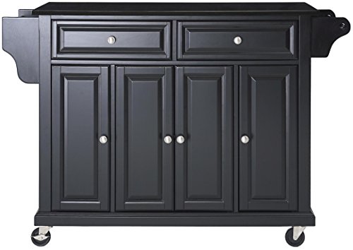 Crosley Furniture 带实心黑色花岗岩顶部的全尺寸厨房推车...
