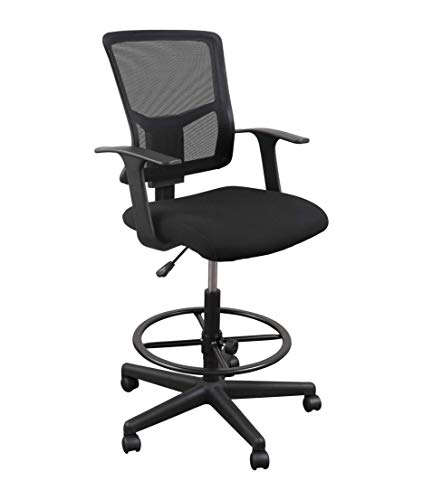 S Stand Up Desk Store 适用于站立式办公桌的坐站绘图任务凳，带可调节脚踏板和扶手