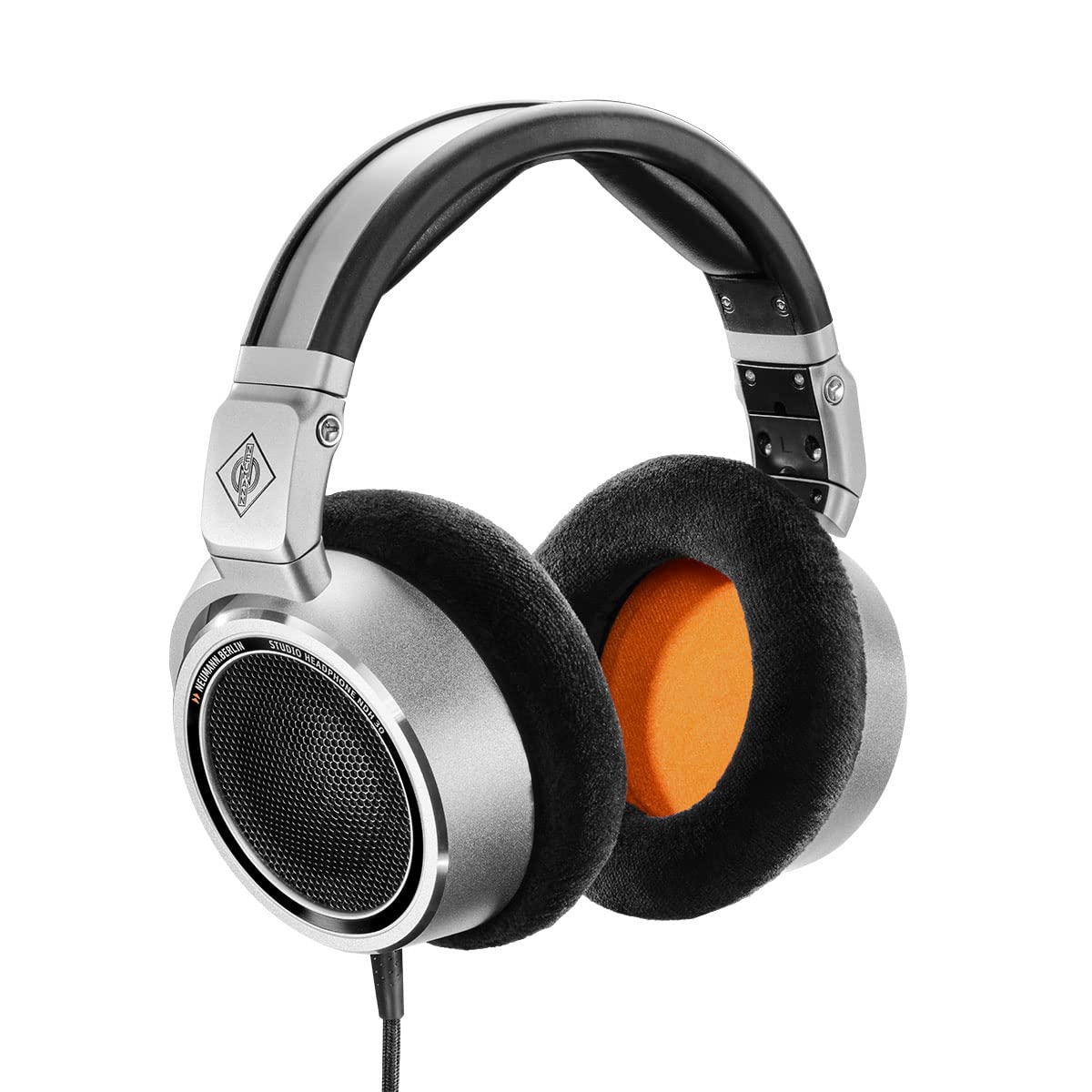 Neumann NDH 30 动圈开放式耳机，适用于专业混音、母带处理、Twitch、YouTube、播客、制作、高清音乐聆听，钛金属 (509111)