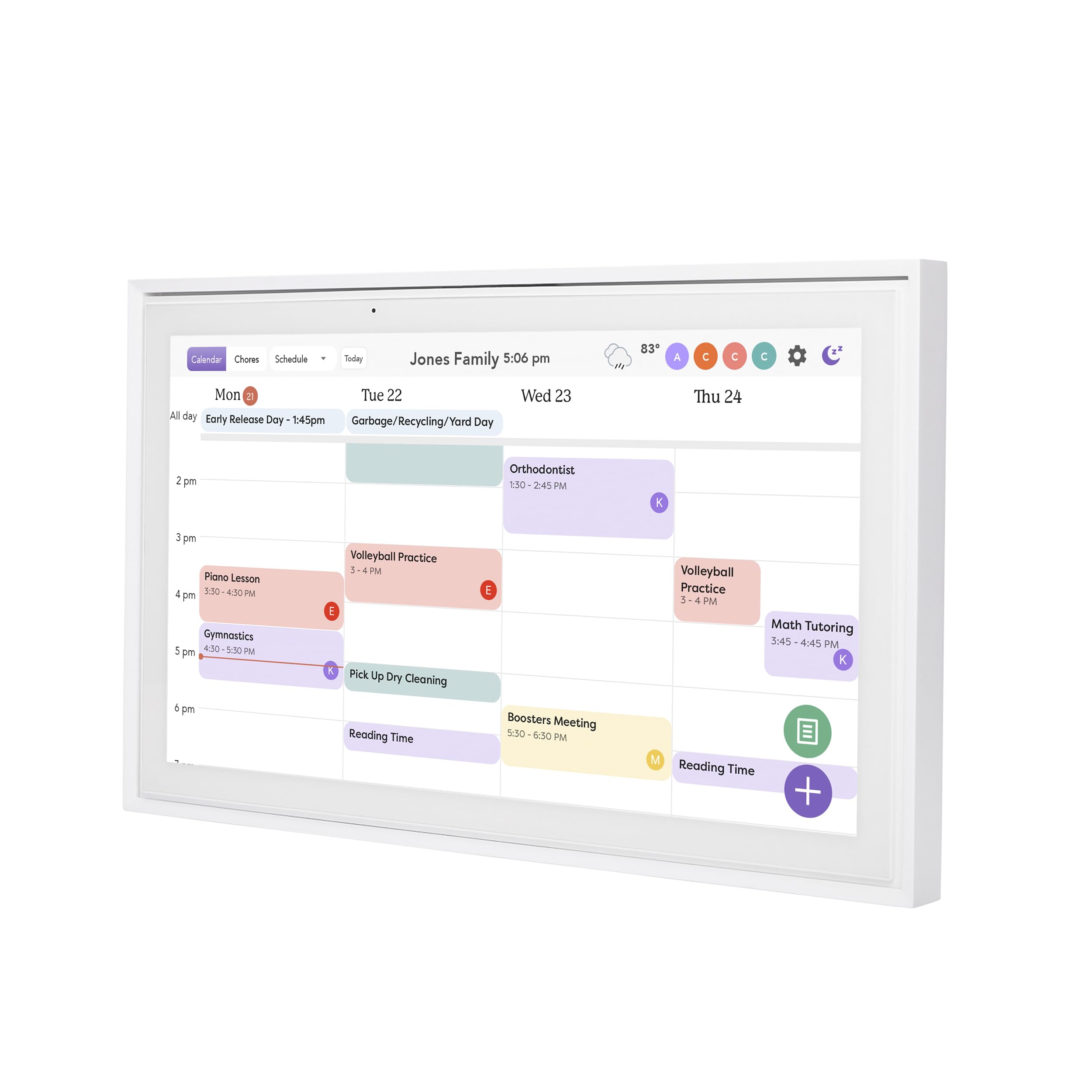 Skylight 日历：15 英寸数字日历和家务表，智能触摸屏交互式显示屏，用于家庭日程安排 - 包括壁挂式