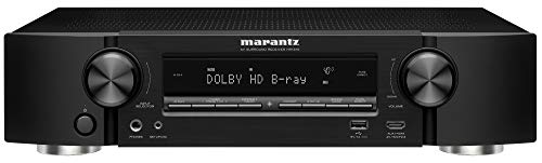 Marantz NR1510 UHD AV 接收器（2019 型号）- 纤薄 5.2 通道家庭影院放大器，杜比 TrueHD 和 DTS-HD Master Audio Alexa 兼容 |通过 Wi-Fi、蓝牙和 HEOS Black 串流音乐