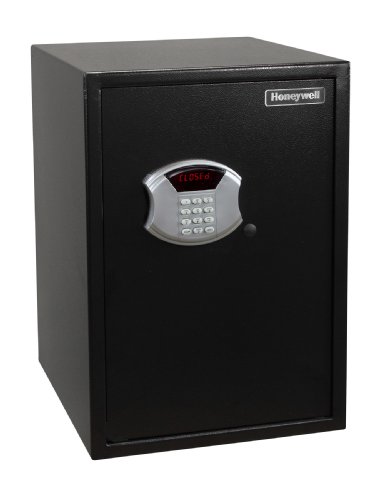 Honeywell Safes & Door Locks 保险箱和门锁 5107 大型钢制安全保险箱 -5107 大号，2.87 立方英尺，黑色，大号