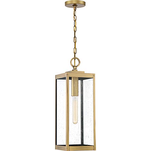 Quoizel WVR1907A Westover 现代工业户外吊顶灯，1 灯，150 瓦，古董黄铜（21 英...