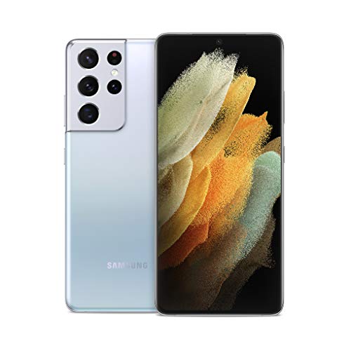 Samsung Galaxy S21 Ultra 5G |工厂解锁 Android 手机 |美版5G智能手机|专业级相机，8K 视频，108MP 高分辨率 | 128GB，幻彩银 (SM-G998UZSAXAA)