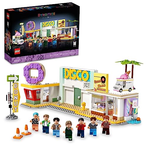 LEGO Ideas BTS Dynamite 21339 成人模型套件，为 BTS 带来乐趣的礼物创意，包含...