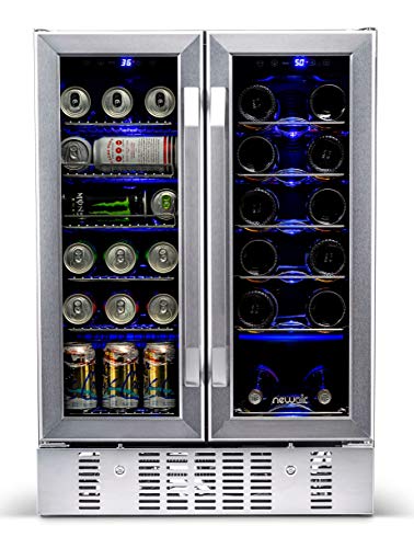 NewAir AWB-360DB 葡萄酒和饮料冷却器，不锈钢/黑色...