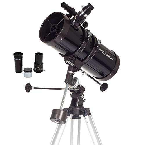 Celestron -PowerSeeker 127EQ望远镜-初学者手动德国赤道望远镜-紧凑便携-奖金天文软件包-127毫米光圈