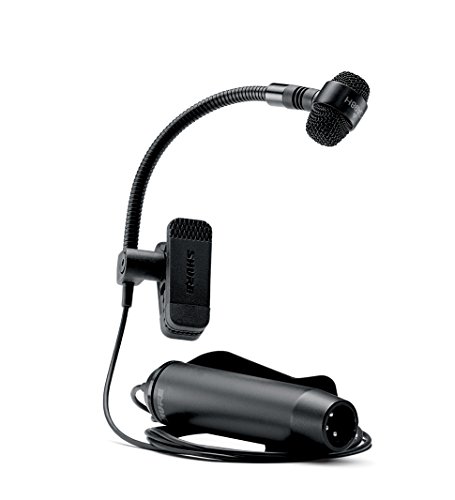 Shure PGA98H-XLR 心形电容鹅颈乐器麦克风，带 15' XLR-XLR 电缆，黑色