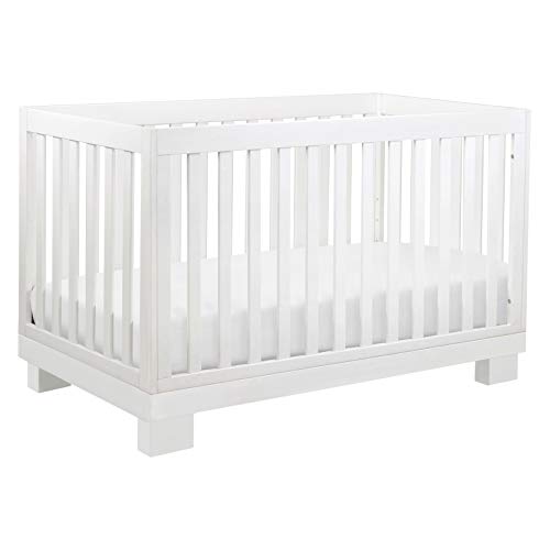 Babyletto 带幼儿床转换套件的Modo 3合1可转换婴儿床，白色，通过Greenguard金牌认证
