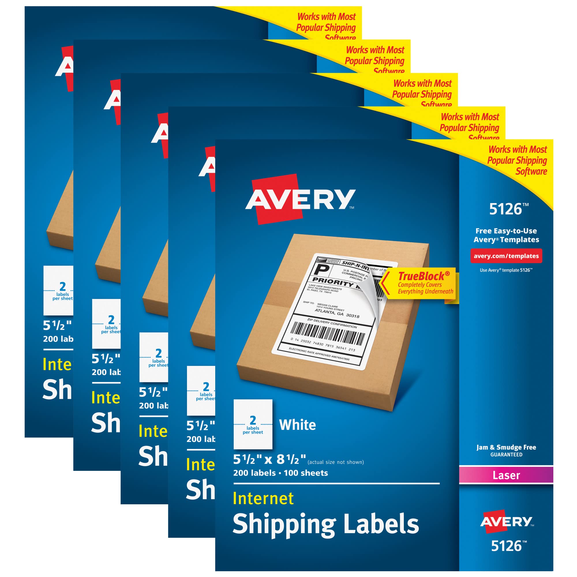 Avery 5126 送货地址标签