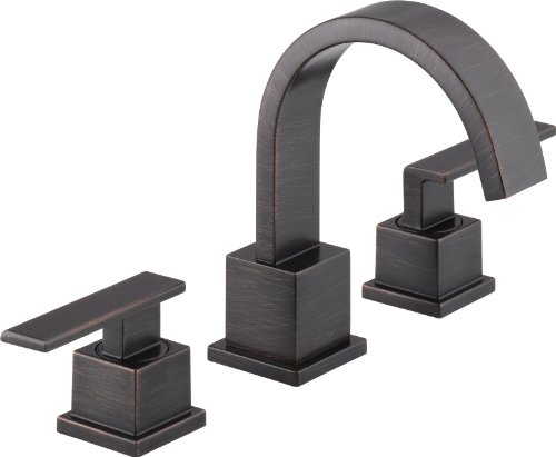 Delta Faucet Vero Widespread 浴室水龙头 3 孔，青铜浴室水龙头，浴室水槽水龙头，金属排水组件，威尼斯青铜 3553LF-RB