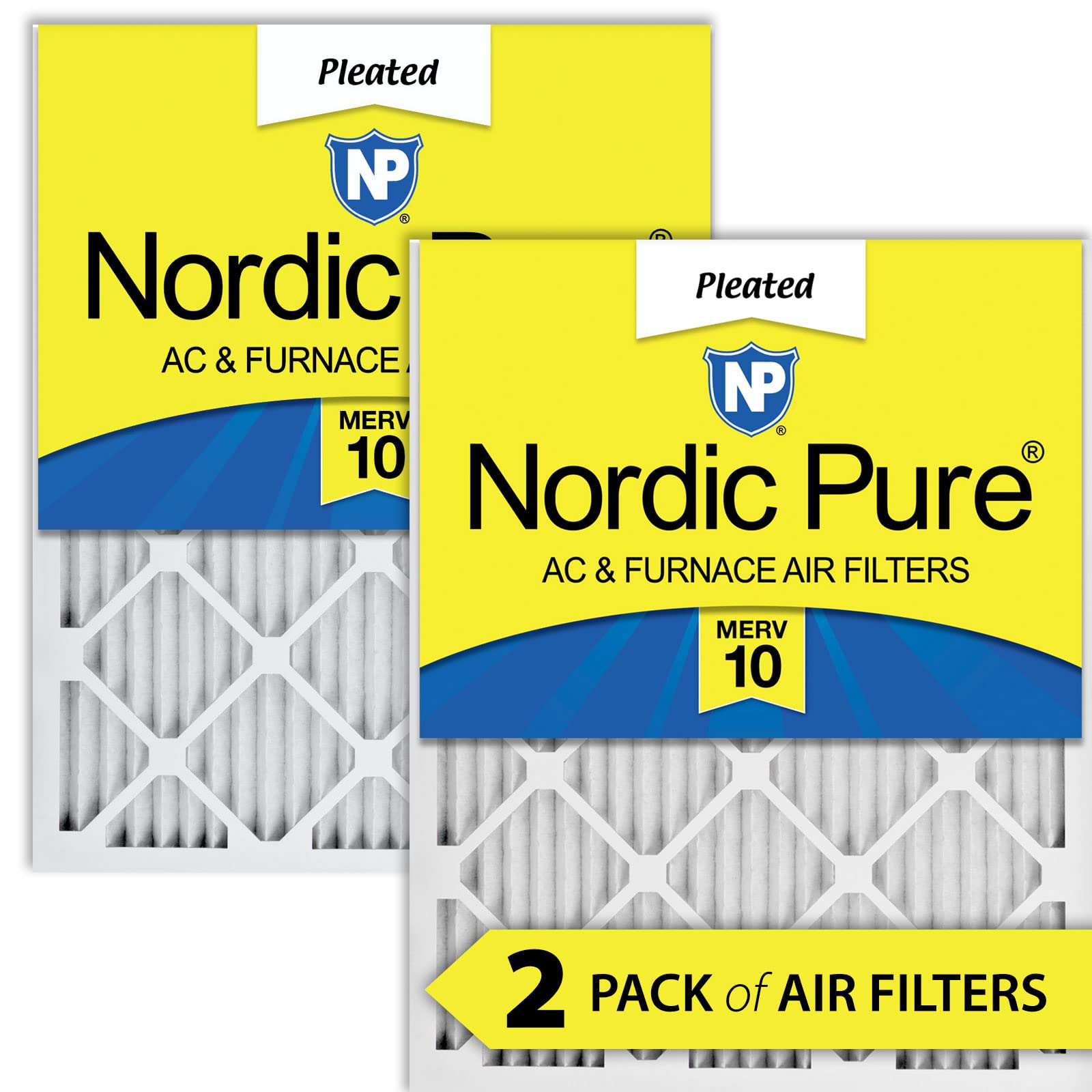 Nordic Pure 16x20x1 MERV 褶式交流炉空气过滤器