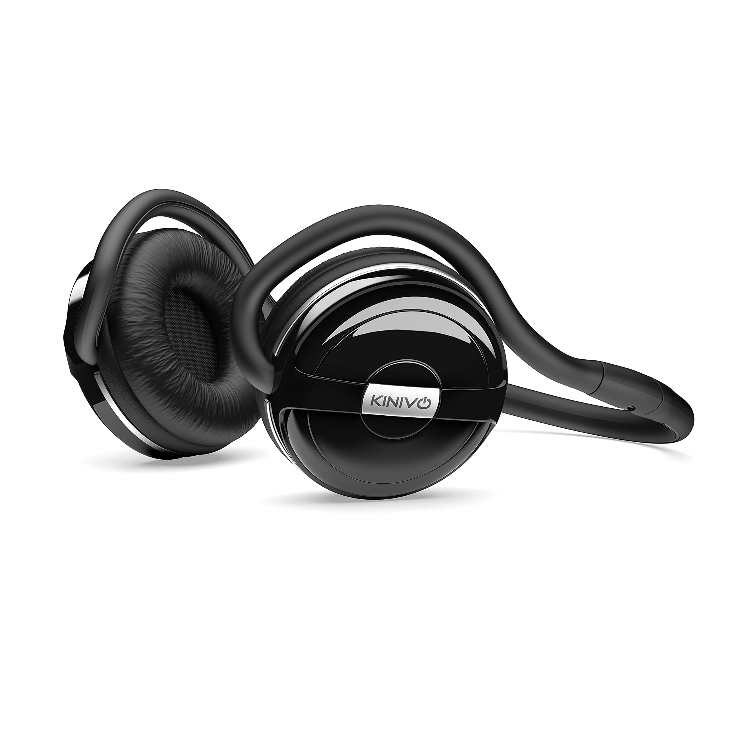 Kinivo BTH240 蓝牙耳机（黑色，贴耳式，无线音乐，免提通话，内置麦克风，可折叠，记忆式耳垫，旅行包）