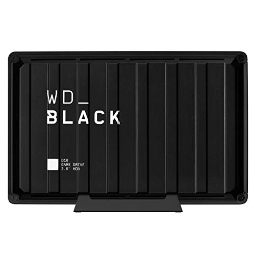 Western Digital 黑色8TB D10游戏驱动器台式机外部硬盘驱动器，与PS4 Xbox One PC和Mac 7200 RPM兼容BA3P0080HBKNESN