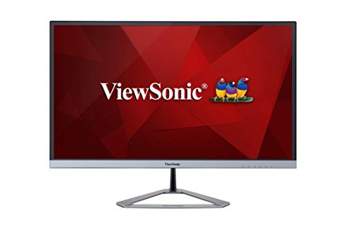 Viewsonic VX2776-4K-MHD 27英寸无框4K UHD IPS显示器，带HDR10 HDMI和DisplayPort，适用于家庭和办公室，黑色