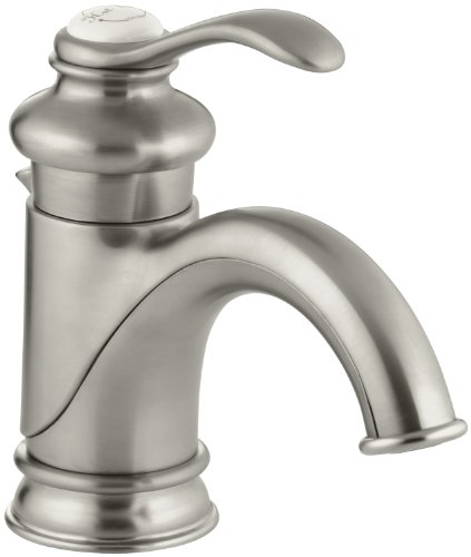 KOHLER Fairfax K-12182-BN单把手单孔浴室水龙头，带拉丝镍金属排水装置